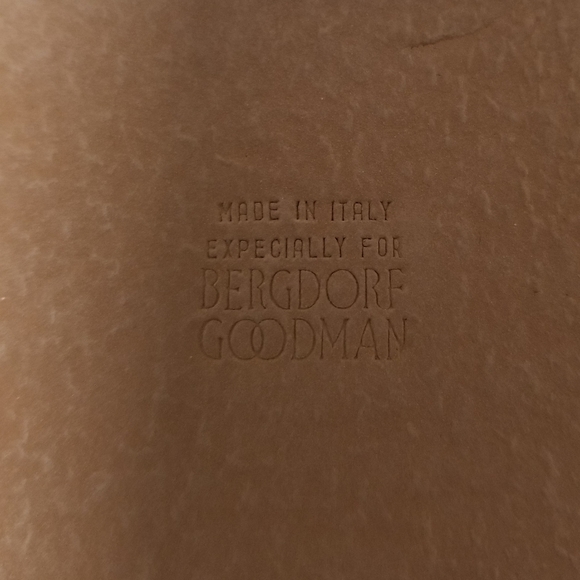 Bergdorf Goodman Rare 2-Tone Wide Gold Leather Vintage Belt S/M - Picture 2 of 16